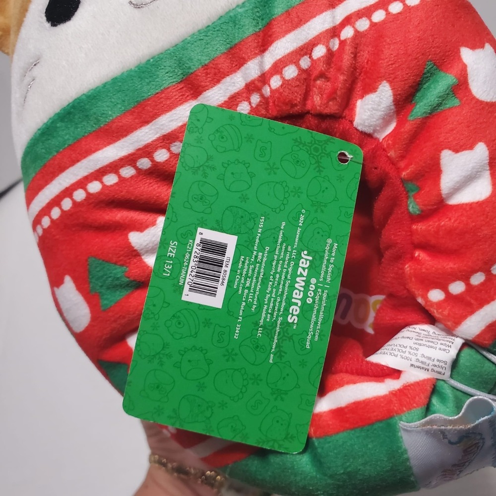 Squishmallows Cam The Cat Holiday Slippers Kids Size 13/1 NWT - Picture 4 of 4